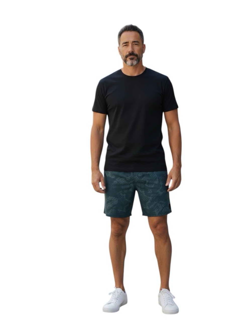 Reebok Men's Athletic Flow Shorts in Teal Camouflage